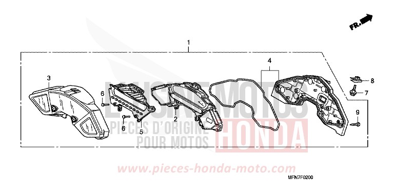 MESSGERAET von CB1000R ABS PEARL SIENA RED (R320) von 2010